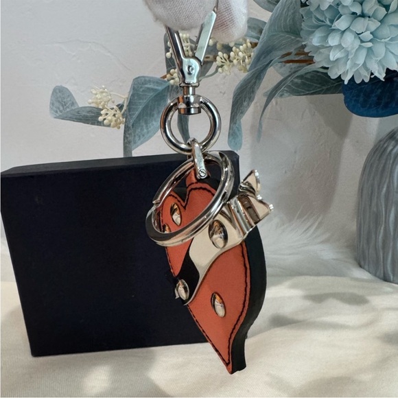 PRADA Saffiano Trick Heart Bag Charm - Picture 15 of 16